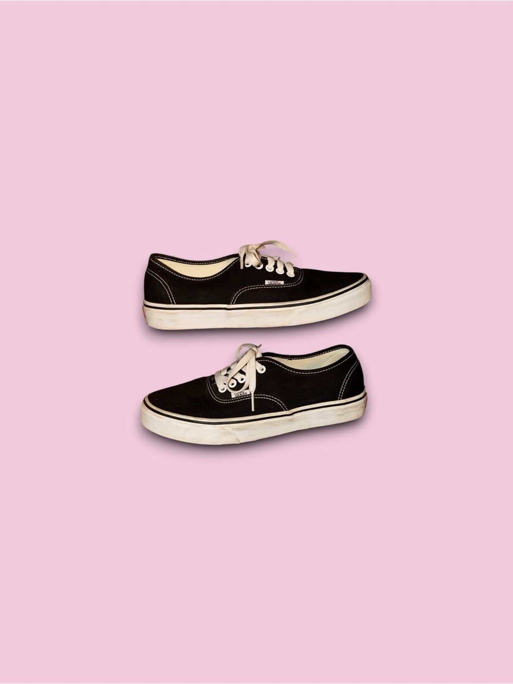 VANS Authentic Black White Canvas Shoes 8 Men’s Sneakers 9.5 Women’s